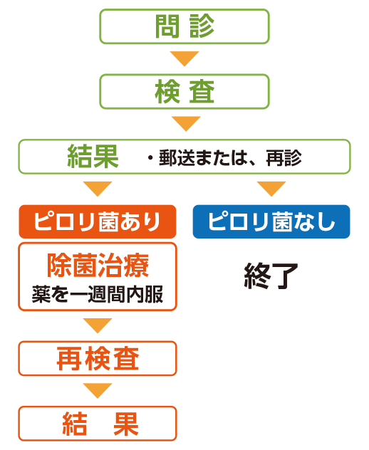 ピロリ菌外来治療の流れ